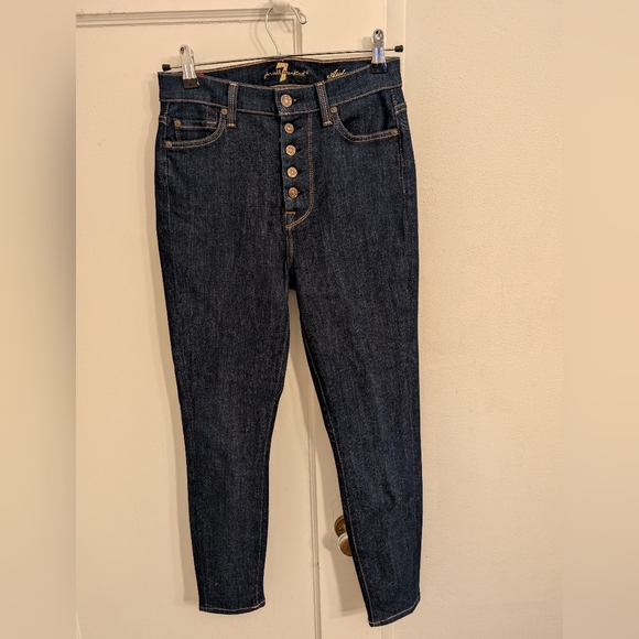 7 For All Mankind Aubrey Denim High Waisted Skinny jeans Size 26 - Picture 4 of 11